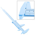 0-150Mm Vernier Calipers Double Rule Scale Plastic Depth Height Measure Tool Blue