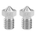 0.4mm 3D Printer Nozzle Head M6 Thread for V5 V6 1.75mm Extruder Print, Stainless Steel 2pcs