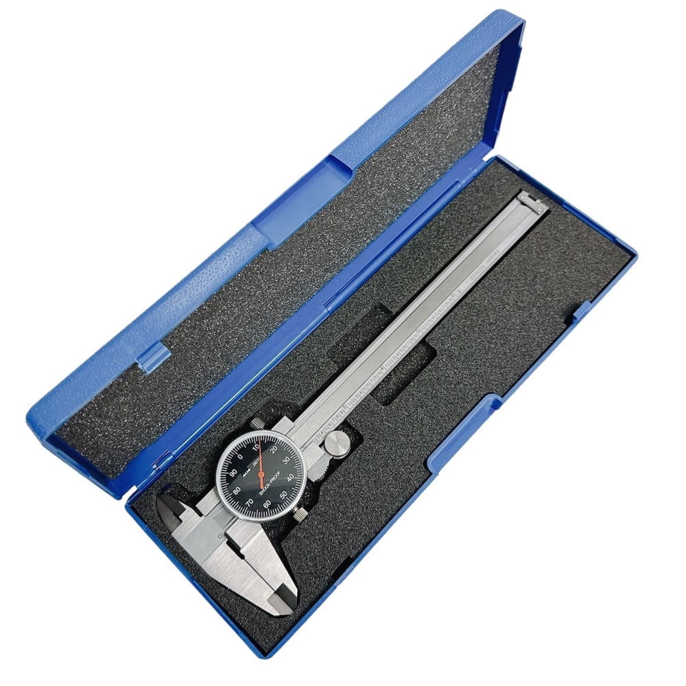 0-6" Stainless Steel Shock Proof Dial Caliper .001" Graduation Black Face
