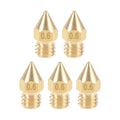 0.6mm 3D Printer Nozzle Head M6 Thread for MK8 1.75mm Extruder Print, Brass 5pcs