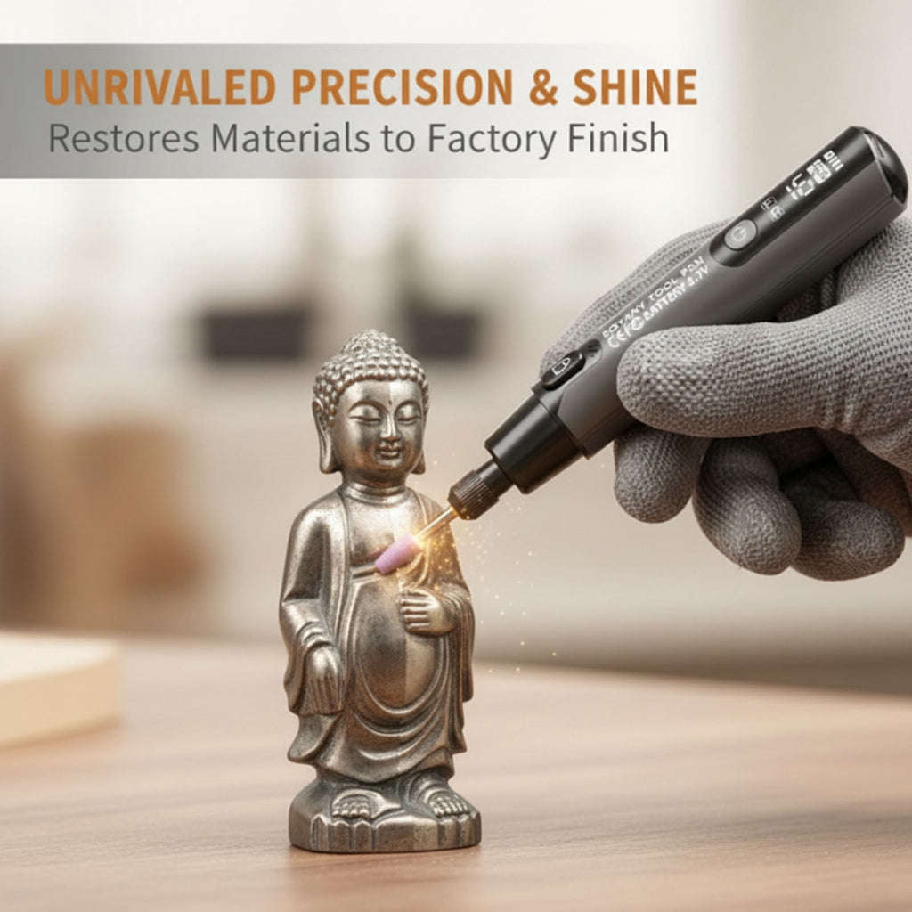 Portable Rotary Tool Kit with Digital 6-Speed Control, Brushless Motor and Accessories for Grinding, Polishing, Carving, Cutting and DIY Crafts
