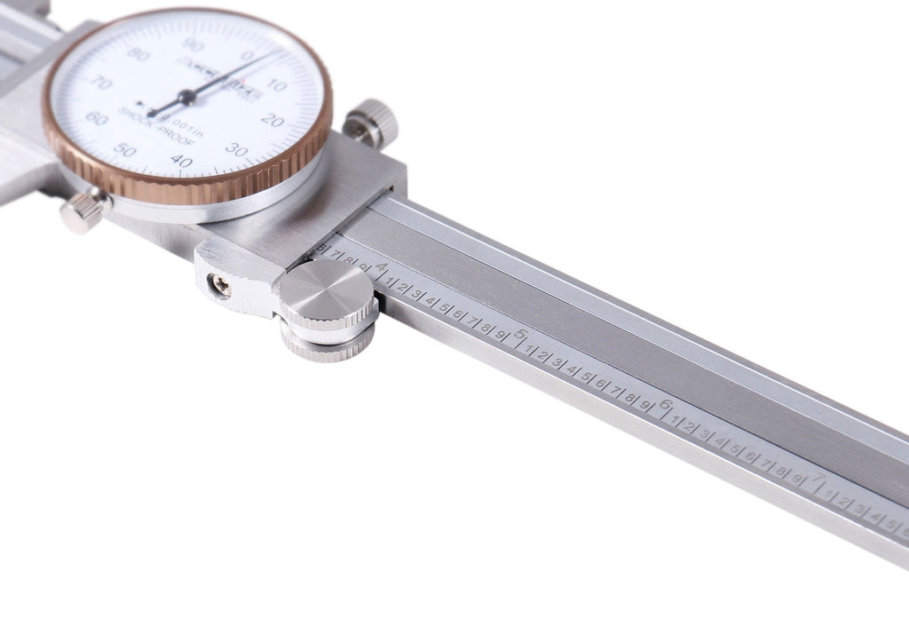 Accusize 0-12 inch by 0.001 inch Precision Dial Caliper, Stainless Steel, in Fitted Box, P920-S212