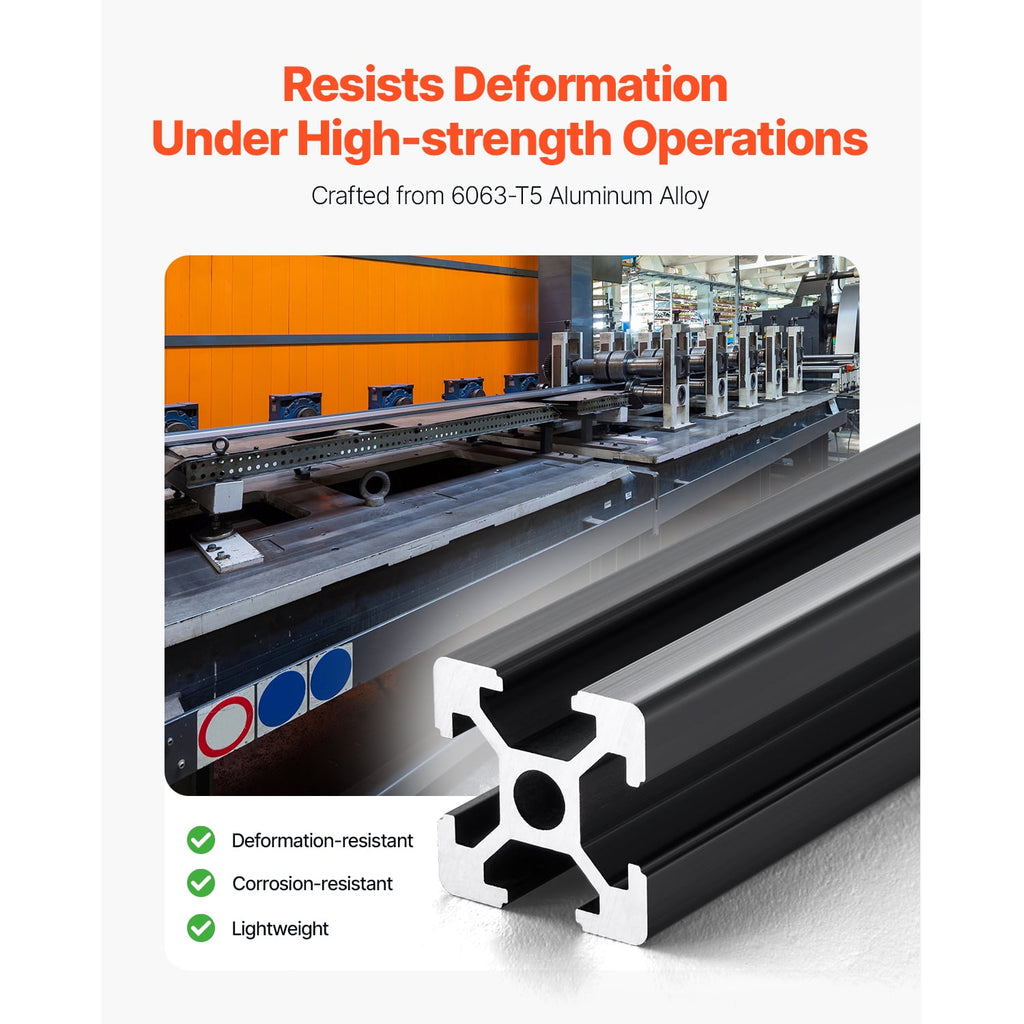 KFFKFF Set of 10, 59-inch (1500 mm) 2020 T Slot Aluminum Extrusion Profile, European Standard Anodized Linear Rail, Robust Extruded Aluminum Rail for 3D Printer, CNC Machine DIY, Laser Engraving
