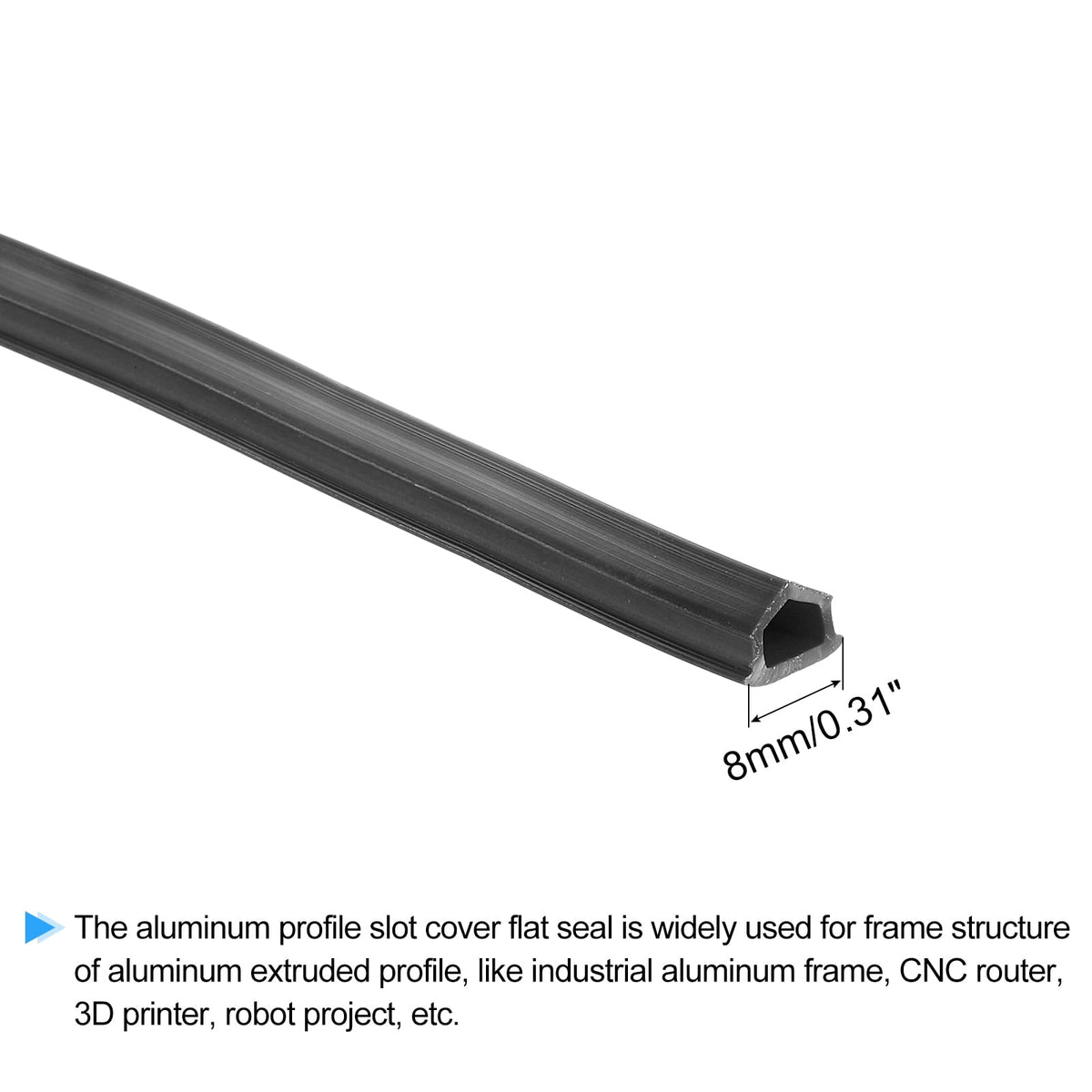 Uxcell Aluminum Profile Slot Cover Flat Seal Red 8M Length 0.31" Width 3030 4040 Series
