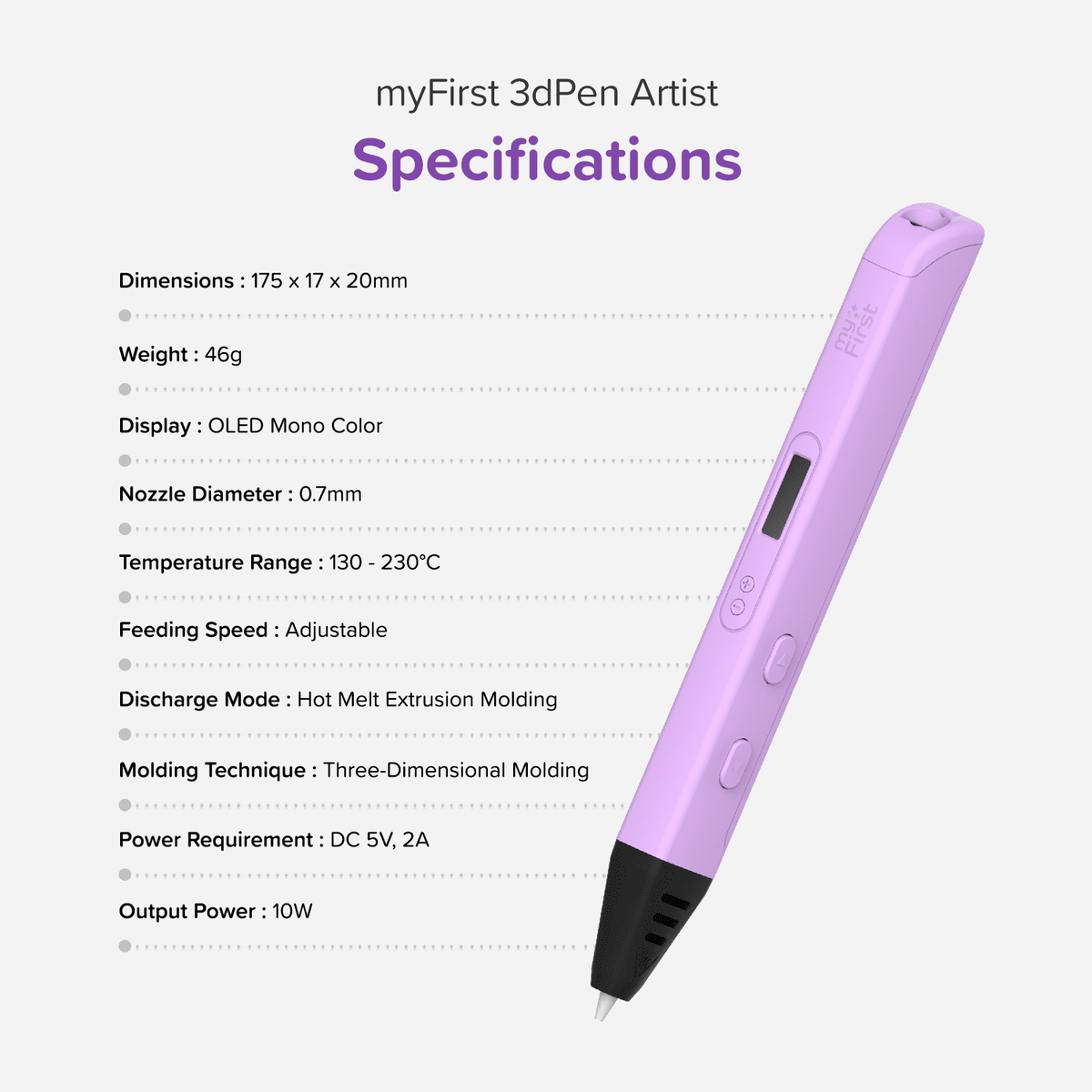 myFirst 3D Pen Artist (Blue) 3D Pen Starter Kit with 6 Colours Filaments, Design Template, Arts & Craft for 12 Years Old & Above