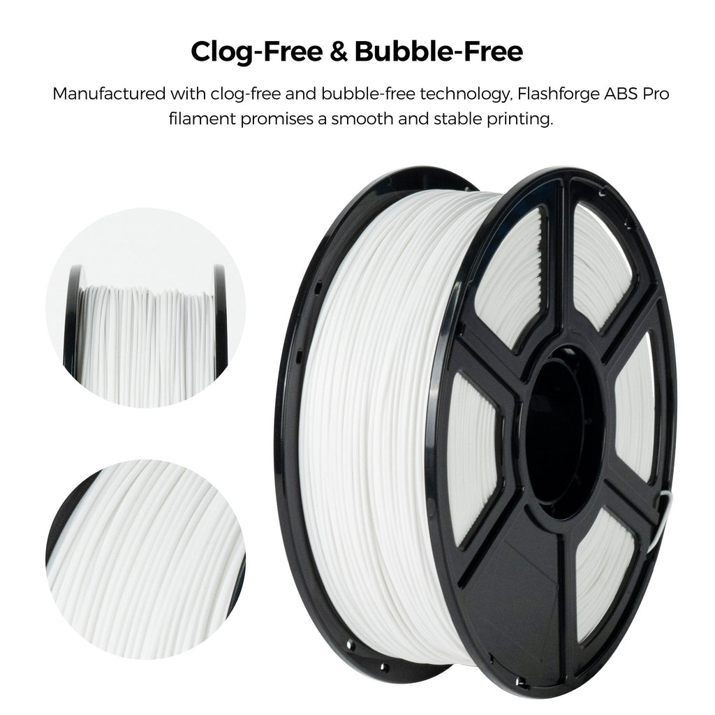 Flashforge ABS Pro Filament 1.75mm, 1KG/2.2lbs ABS Pro 3D Printer Filament, Black