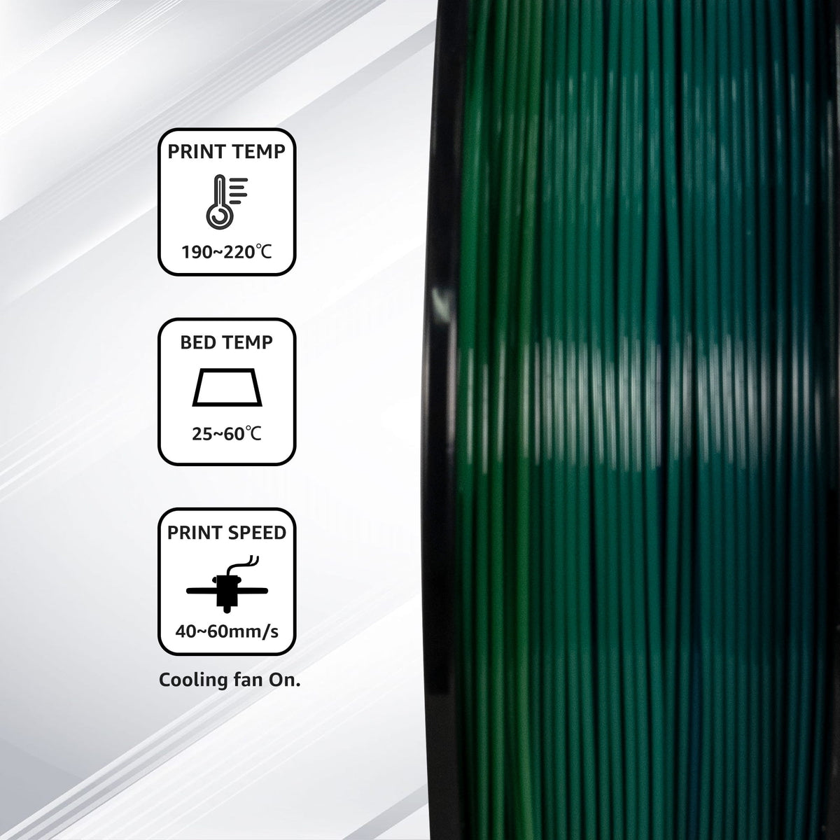 Flashforge PLA Filament 1.75mm, 1KG/2.2lbs PLA 3D Printer Filament, Blue