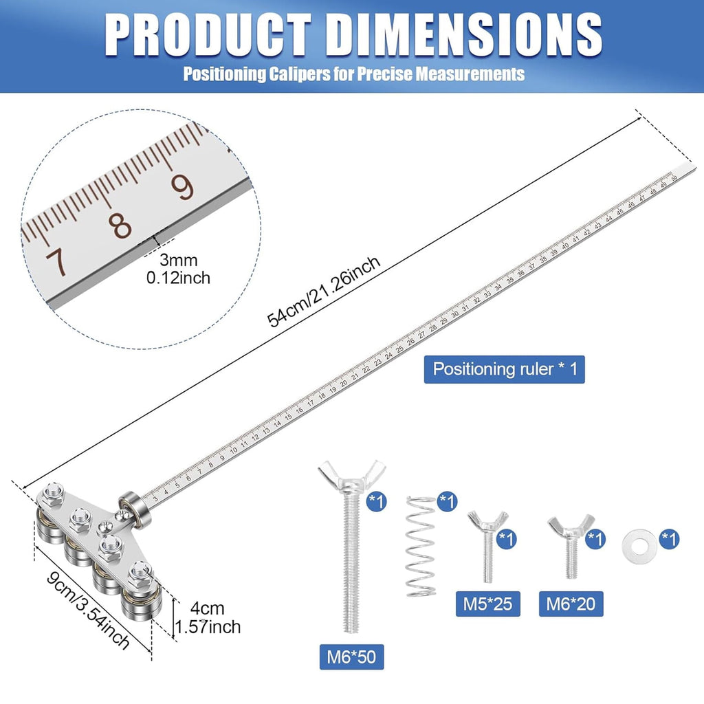 Caliper Measuring Tool 50 Inch Precision Stainless Steel Construction for Woodworking Metalworking Handyman Measurement Projects Gift for Diyers