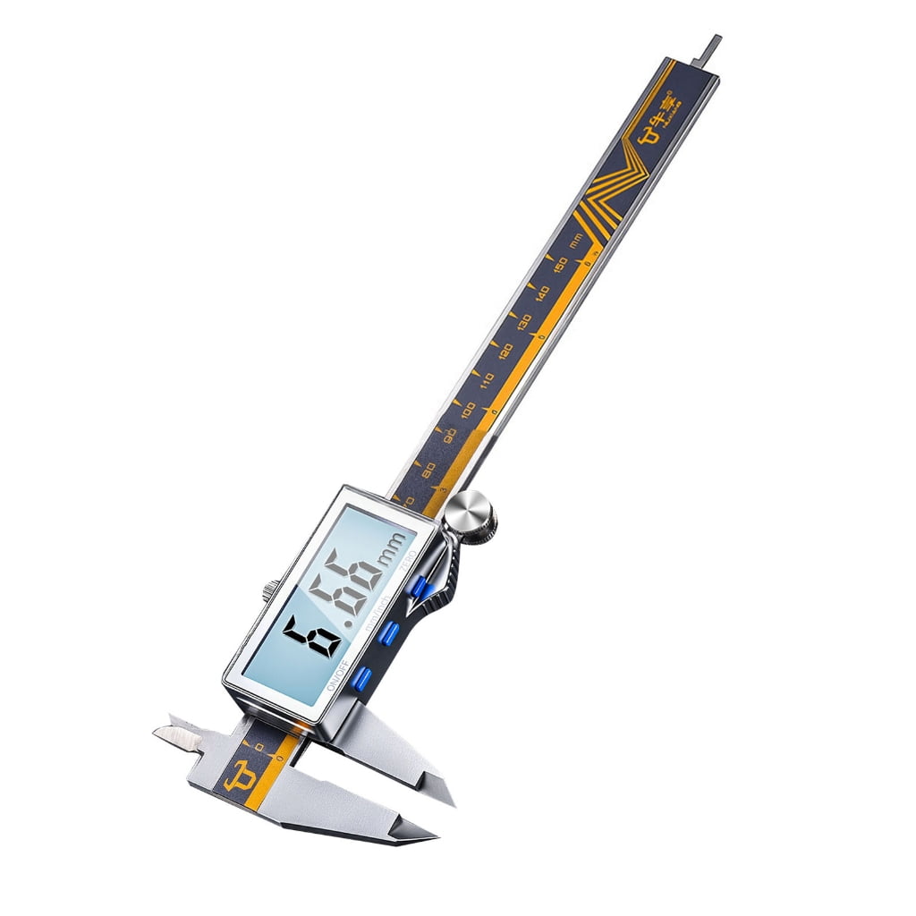 Digital Caliper Measuring Tool, Metal Vernier Caliper Digital Micrometers with Large LCD Screen for Household