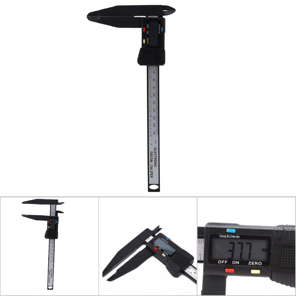 150mm/300mm Digital Electronic Caliper Carbon Ruler with Long Jaw Measuring Tool 150mm