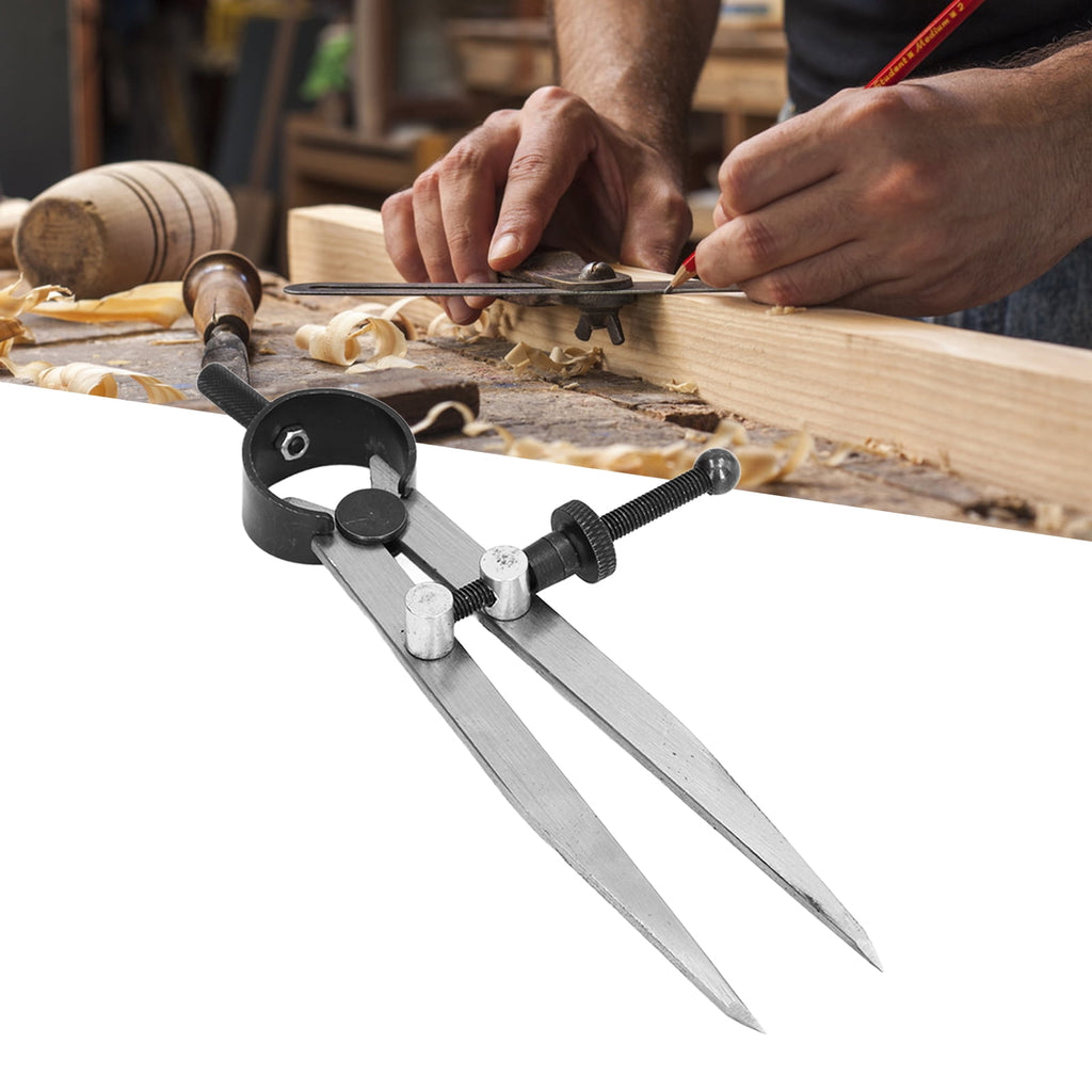M Buder Wing Divider Adjustable Divider Calipers with Spring Nut for Leather Scribing and Marking Carbon Steel Compass Tool 5 inches / 125 mm for Wood Plastic Metal Surface