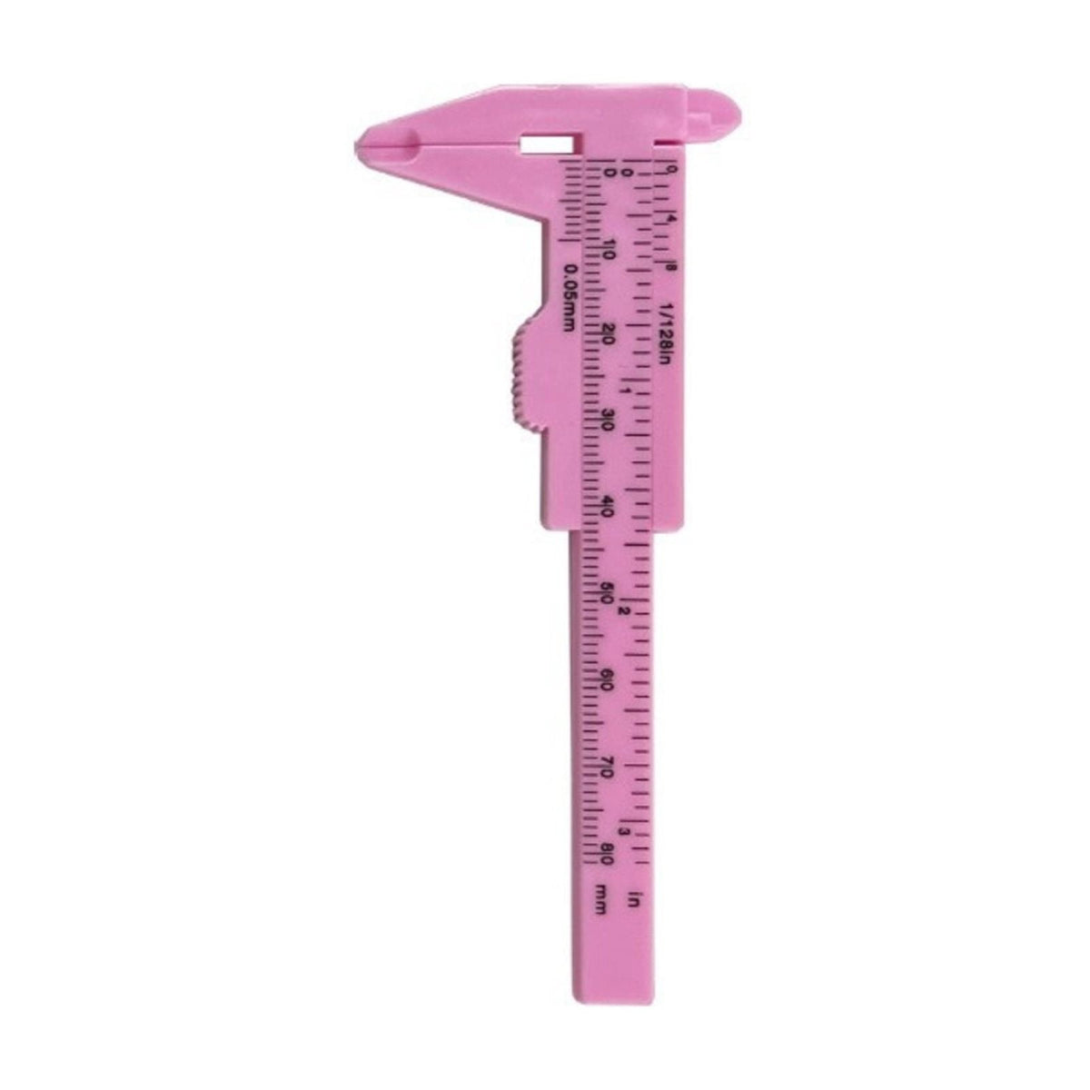 Plastic Vernier Caliper 0.1mm Precision 0 To 80mm Scale Lightweight for Workshop School Projects