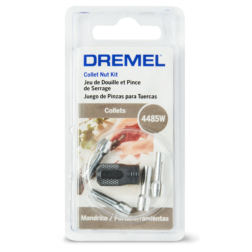 Dremel 4485W Collet Nut Assorted Size Rotary Accessory Kit, 4 Pieces