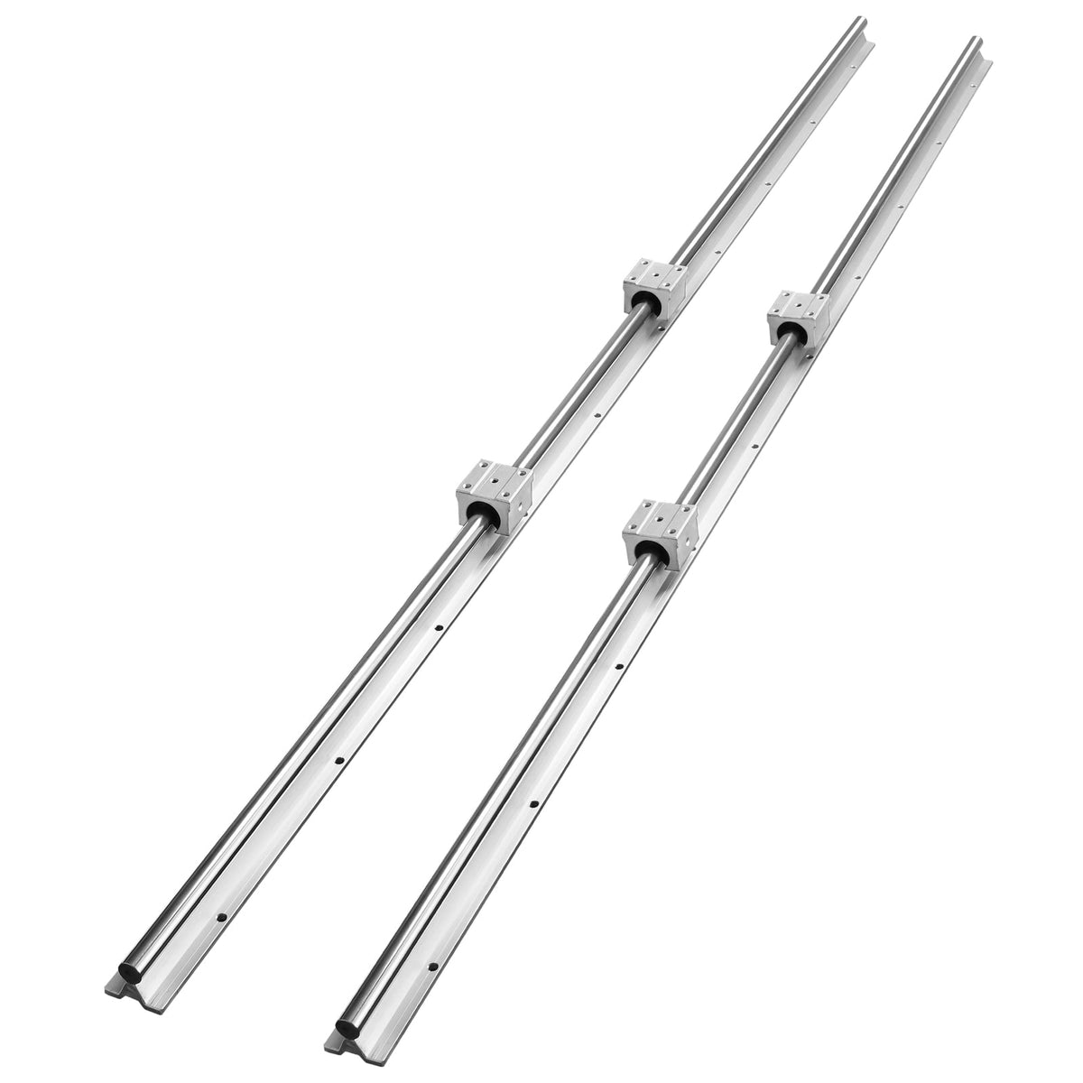KFFKFF Linear Movement Kit, SBR20 1500mm, Includes Two SBR20 Rails of 59 in/1500 mm & Four SBR20UU Blocks, Perfect for Custom CNC and Automated Projects