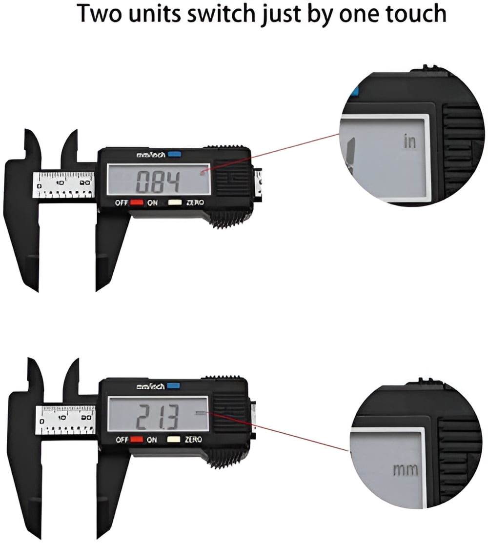 Vernier Caliper CACHOR Large LCD Screen 0-6" (150mm)