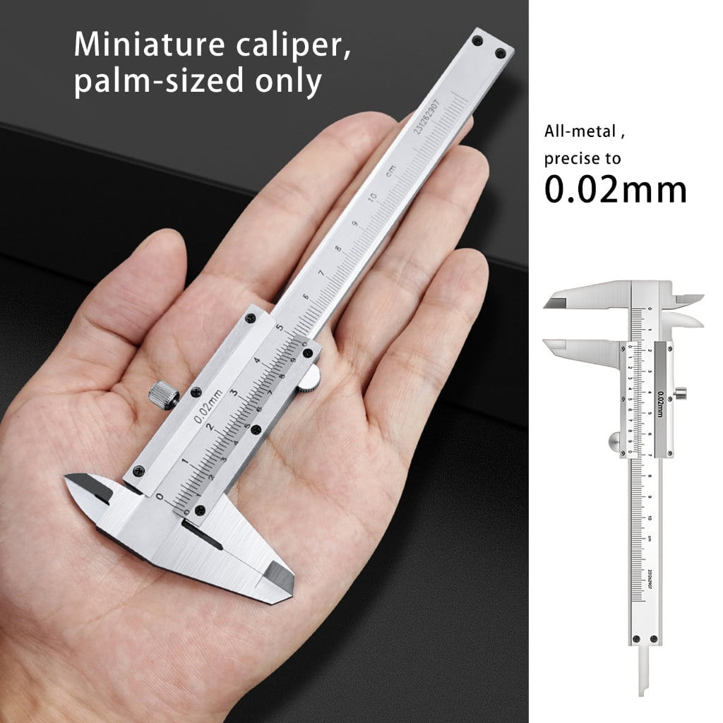 Thickness Diameter Measuring Tool Vernier Caliper for Jewelry Coin Gemstones 0-100mm Stainless Steel Caliper Micrometer