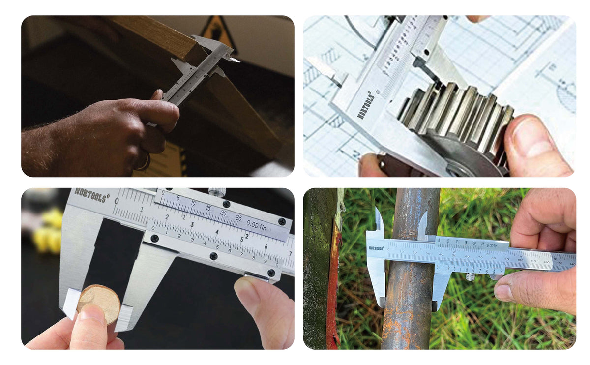 NORTOOLS Vernier Caliper, Silver, 6 Inch/150mm, Stainless Steel.