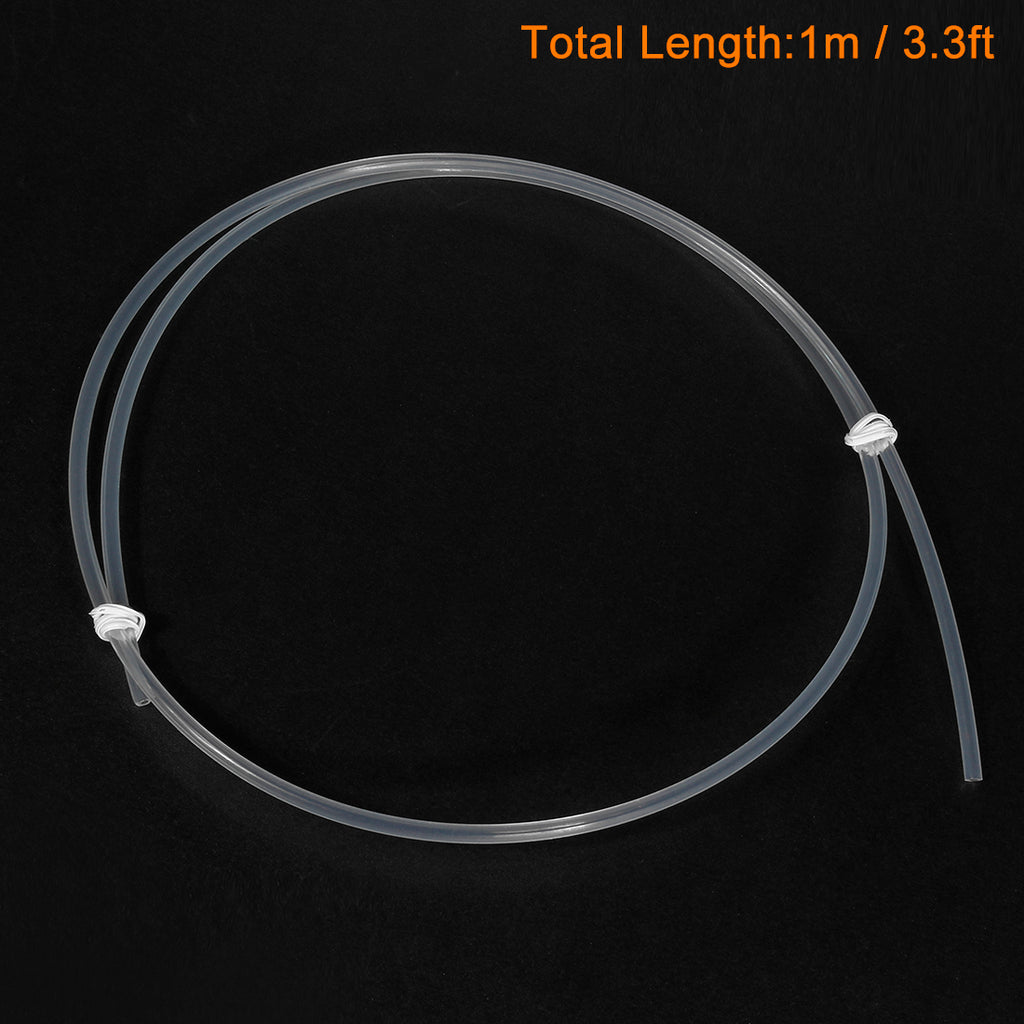 Uxcell 2mm ID 4mm OD Tube 1 Meter 3.3ft Long Pipe For 3D Printer RepRap