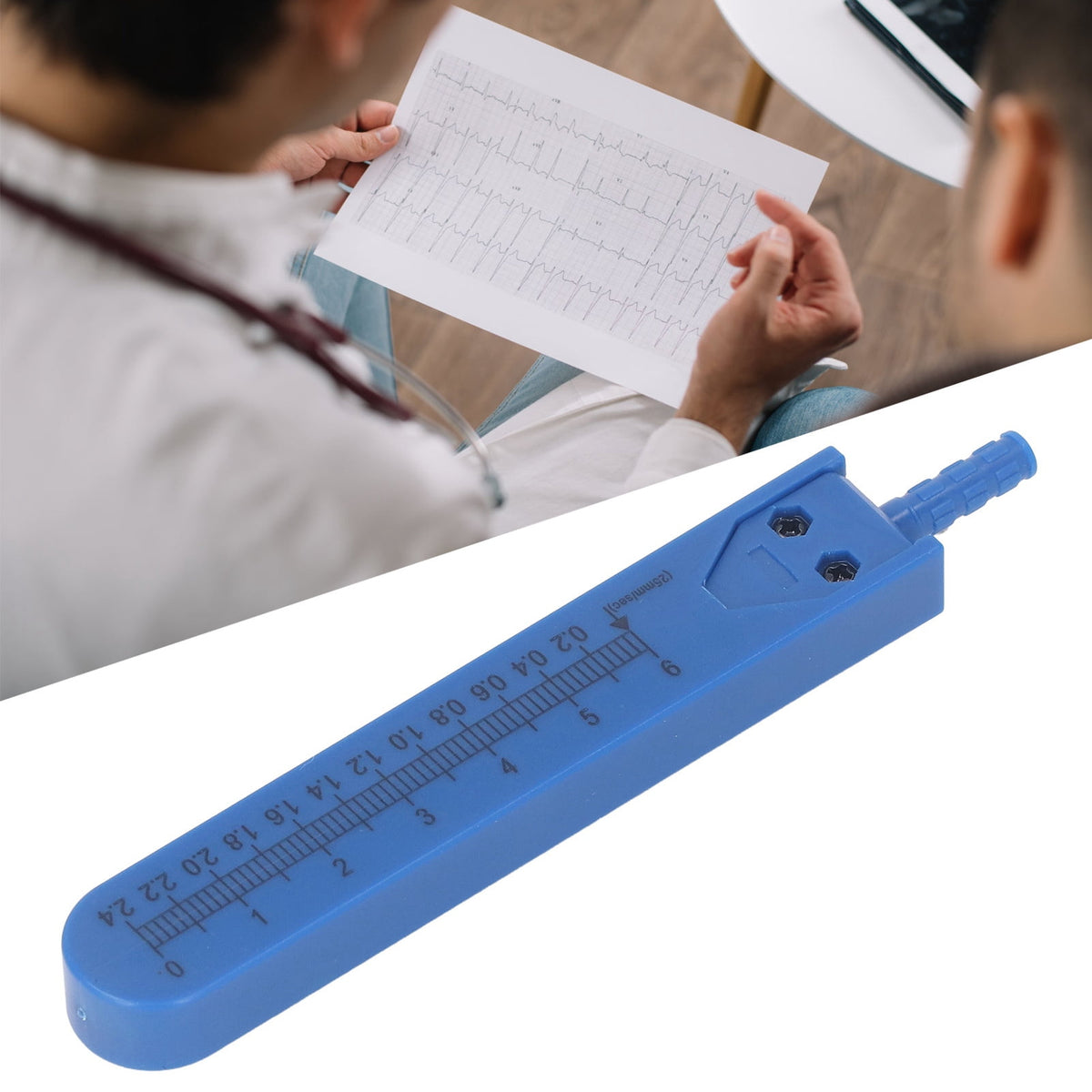 Thalyn EKG Measuring Tool EKG Calipers Stainless Steel Drafting Divider for Accurate Measurement in Nursing