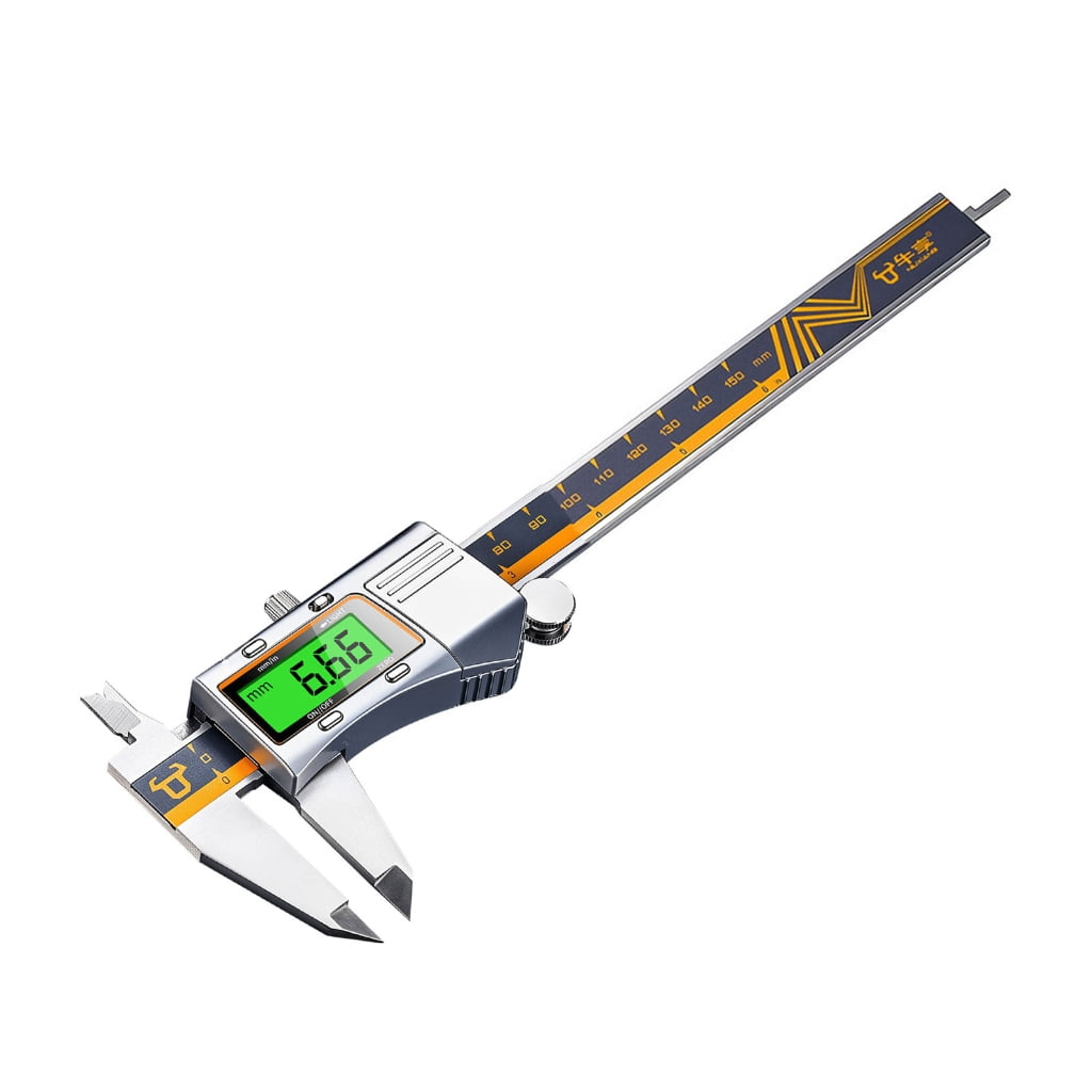 Digital Caliper Measuring Tool, Metal Vernier Caliper Digital Micrometers with Large LCD Screen for Household