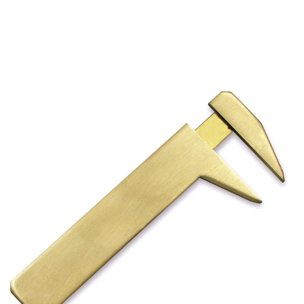 RABBITH Brass 80mm Sliding Metric and Inch Mini Caliper Gauge Retro Vernier Caliper Bead Wire Jewelry Measuring Tool Golden