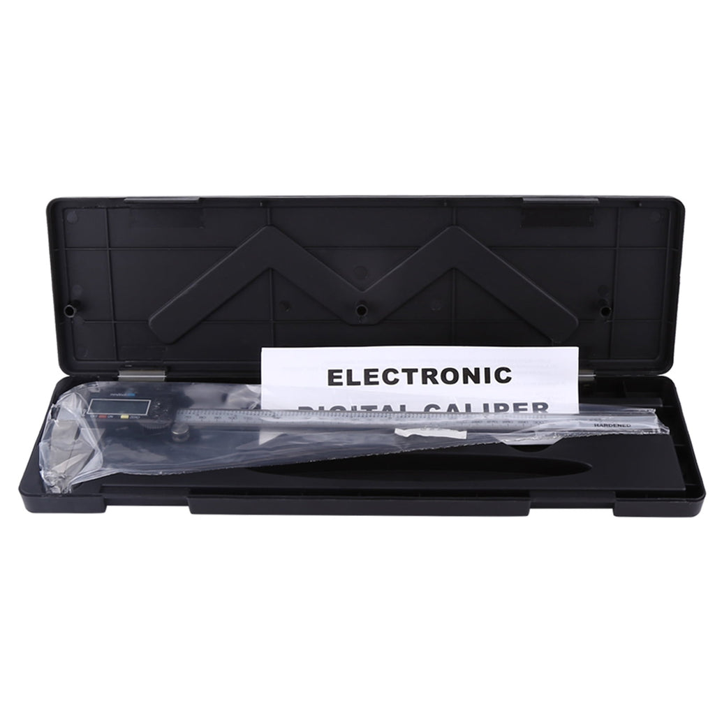 Riousery 12 Inch / 300 mm Digital Electronic Vernier Caliper Micrometer LCD Display Measuring Tool for Woodworking DIY Construction Industrial Supply 0-300mm Range with Hard Plastic Case