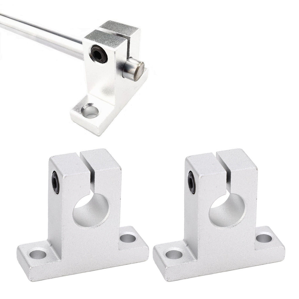 10 Pcs SK12 Linear Shaft Support 12mm Aluminum Alloy Shaft End Support Rail Guide Bracket Base Vertical Motion Rail Clamp Support Set for 3D Printers Engraving Machines CNC Slider Modules 12mm Shafts