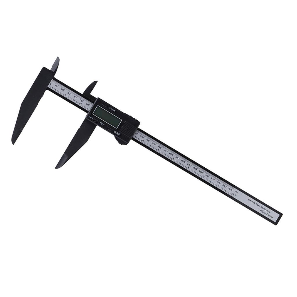 Professional Digital Electronic Caliper 12 Inch Carbon Ruler Long Jaw Vernier Measuring Tool with High Accuracy LCD Screen Metric Imperial Conversion Clear Key for Precise Blueprint DIY Carpentry