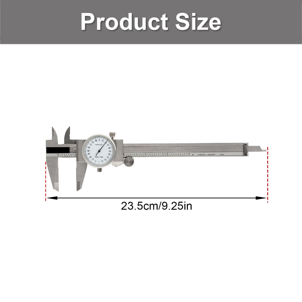 Vernier Caliper 8Inch Stainless Steel Precisions Caliper With Black Contrast Scale Professional Measuring Tool
