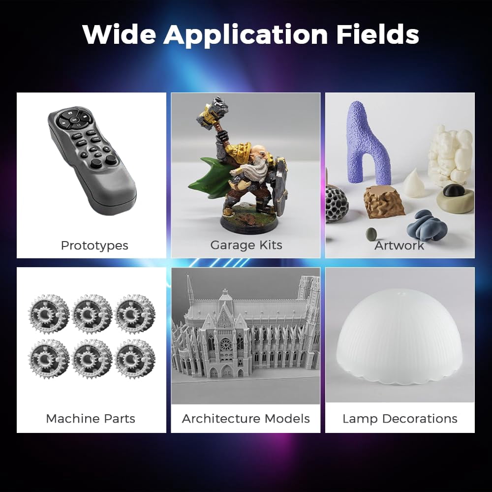 Official 8K 3D Printer Resin，1kg High Precision 405nm UV-Curing Resin Low Shrinkage, Excellent Fluidity Standard Photopolymer Resin for LCD DPL 3D Printing, Blue