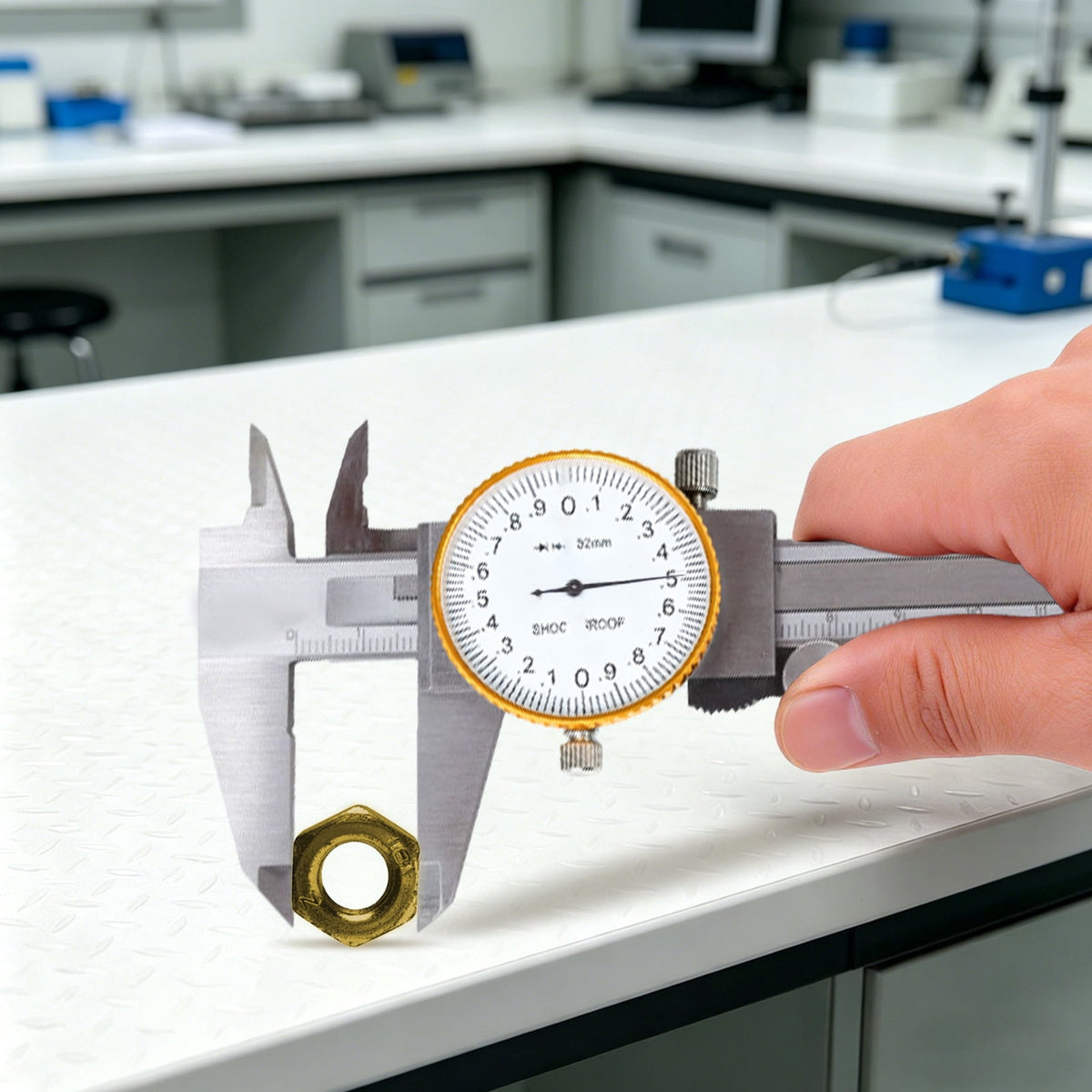 Stainless Steel High Precision Dial Caliper 0-150mm Four-Purpose Measuring Ruler Woodworking Machinery Precision Measuring Tool