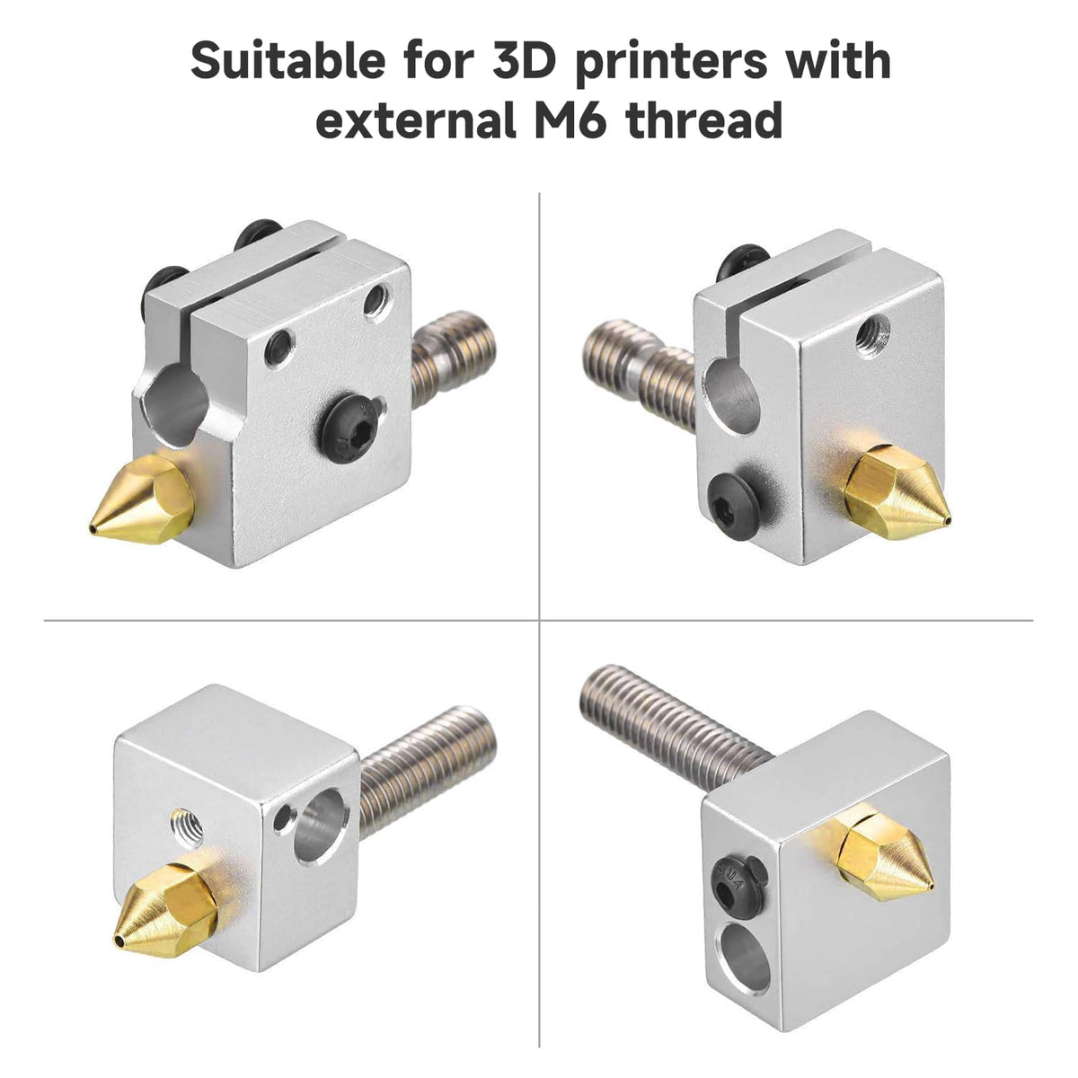 Creality Official MK8 Nozzles 24 Pcs 3D Printer Brass Nozzles Kit with Wear Resistance for Ender-3/Ender-5/CR-10 Series 3D Printers High Hardness 0.2/0.3/0.4/0.5/0.6/0.8/1.0mm Nozzles Kit