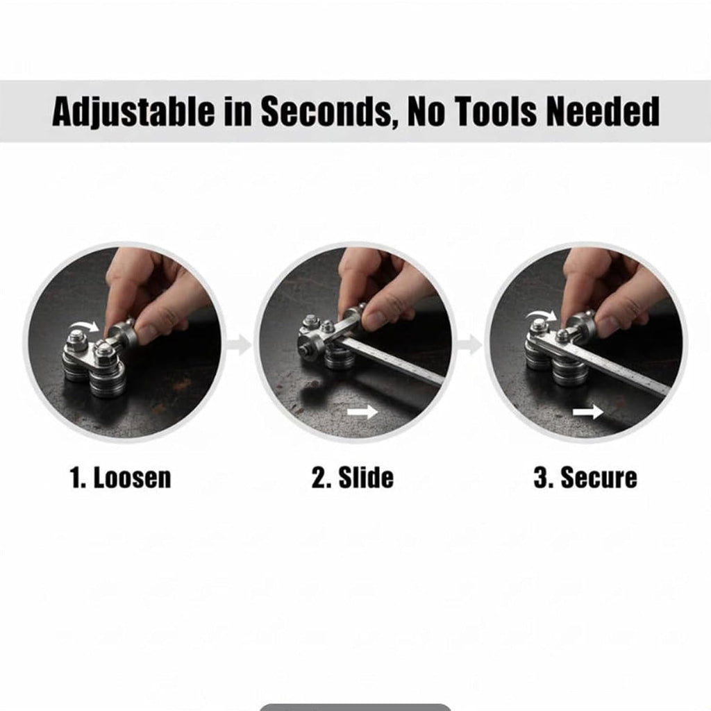 Positioning calipers for precise measurements&easy wood cutting,Circular saw guide,Precision Cutting Guide for Circular Saws,Adjustable Guide Rail, Stainless Steel Caliper Guide Rail