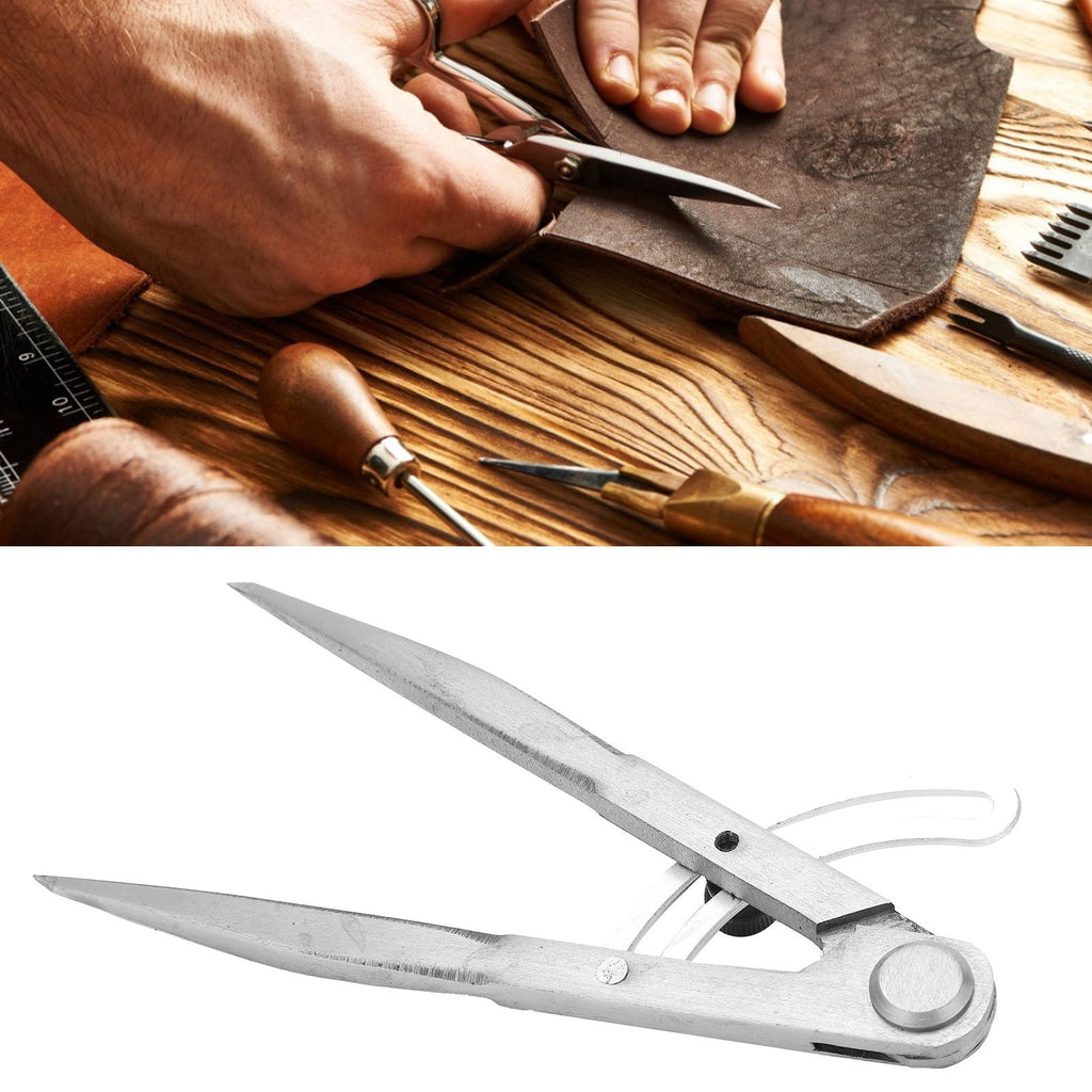NFTIGB Wing Compass Caliper Leather Edge Spacing Taper Measuring Marking Divider Caliper 150mm / 5.9 inches Stainless Steel Craft Tool