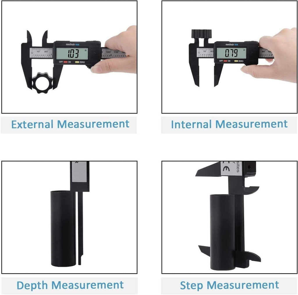 Vernier Caliper CACHOR Large LCD Screen 0-6" (150mm)