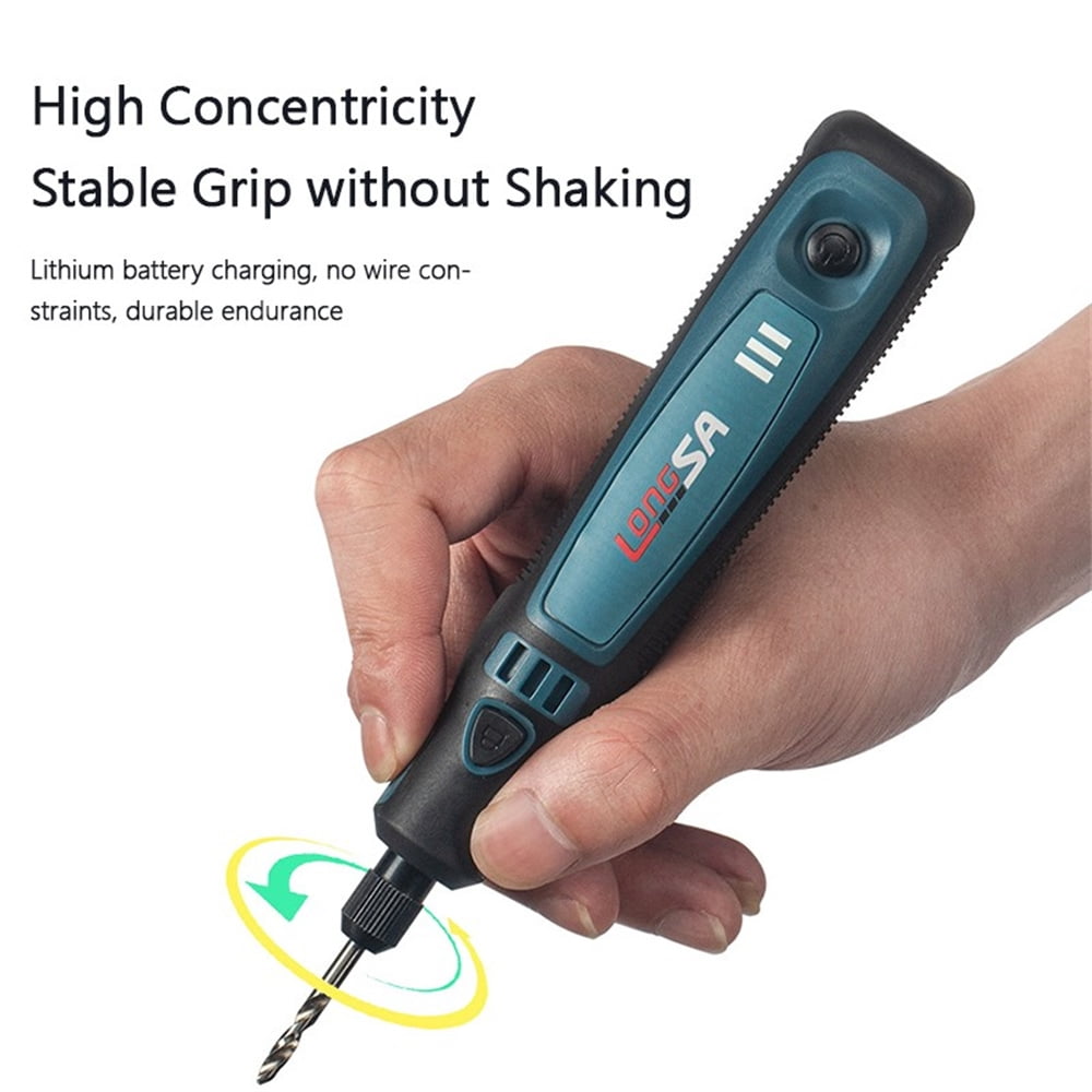 Cordless Rotary Tool with 50-Piece Accessory Kit, 3-Speed and USB Charging, Polishing, Drilling, Etching, Engraving, DIY Crafts