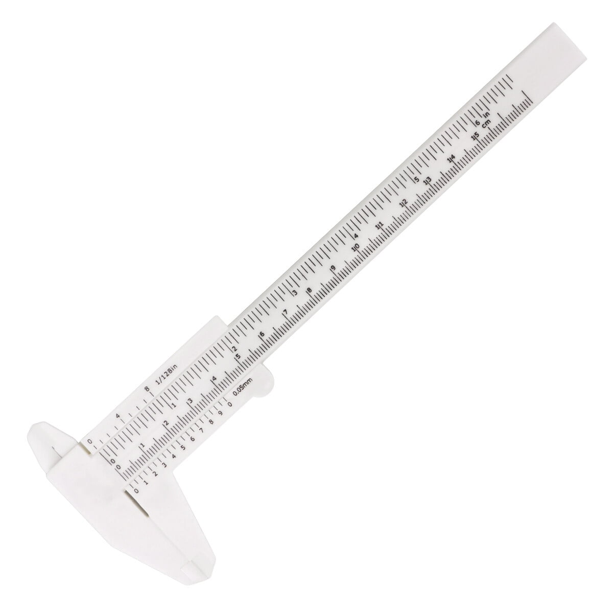 NIAIZEK White Plastic Caliper with Clear Scale for Precise Internal and External Measurements, and Easy to Use