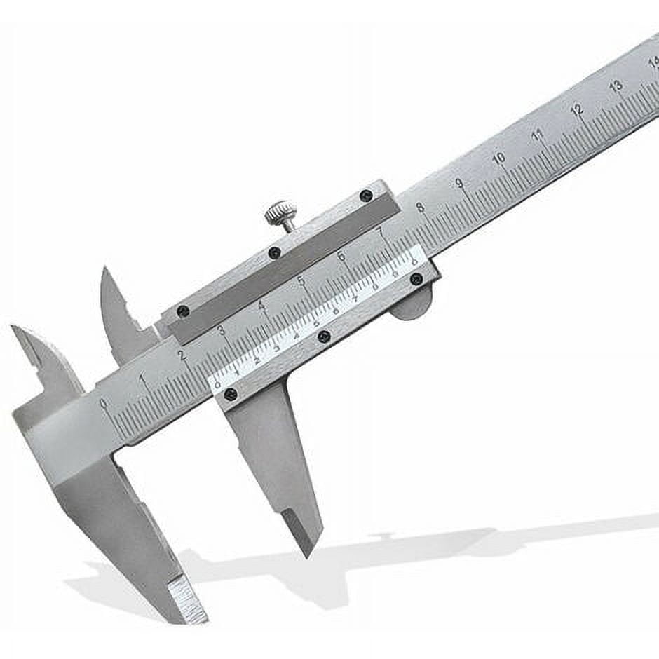 150mm Metric Measurement Tool for Dimensions, Depth, Length, Height & Thickness, Silver High Carbon Steel Vernier Caliper