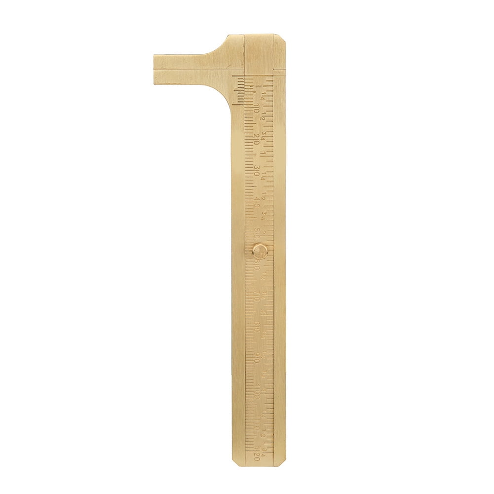 Riousery Double Scale Brass Vernier Caliper Jewelry Maker Measuring Ruler Authenticate Dimensions for Gemstones Beads Walnuts Antiques and Handcrafts 3.15 Inches 80mm