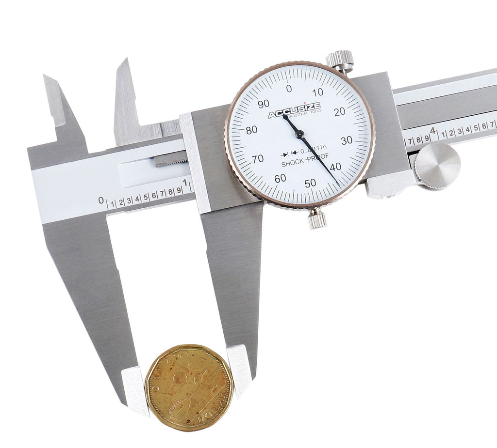 Accusize 0-12 inch by 0.001 inch Precision Dial Caliper, Stainless Steel, in Fitted Box, P920-S212