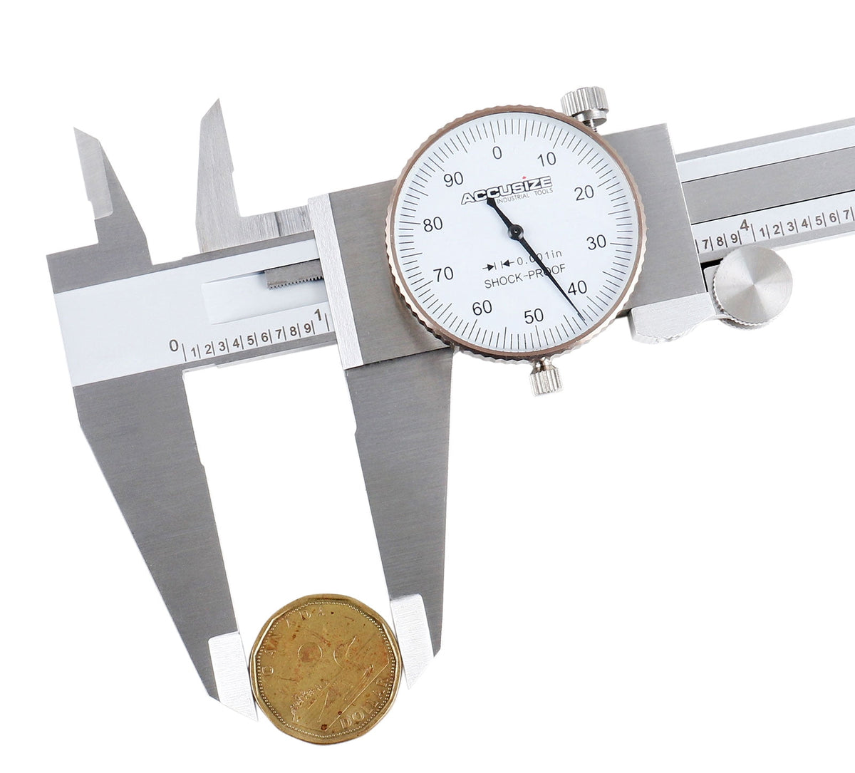 Accusize 0-12 inch by 0.001 inch Precision Dial Caliper, Stainless Steel, in Fitted Box, P920-S212