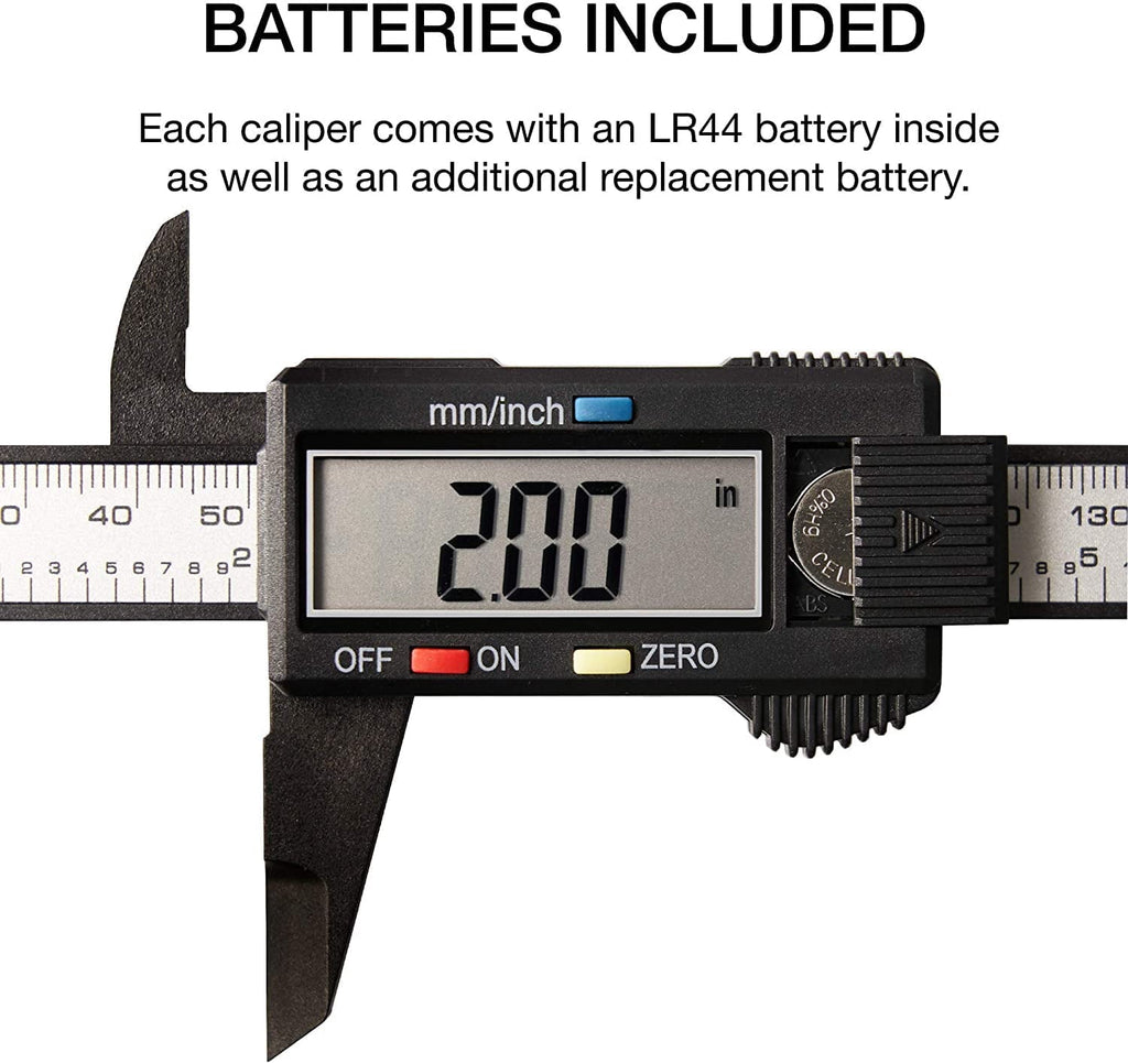 NEIKO 01417A 6” Digital Caliper | Electronic Measuring Tool | Range of 0-6”or 0-150mm | Inch and Millimeters | Large LCD Display | External and Internal Measuring Jaw | Zero Setting and Auto Off