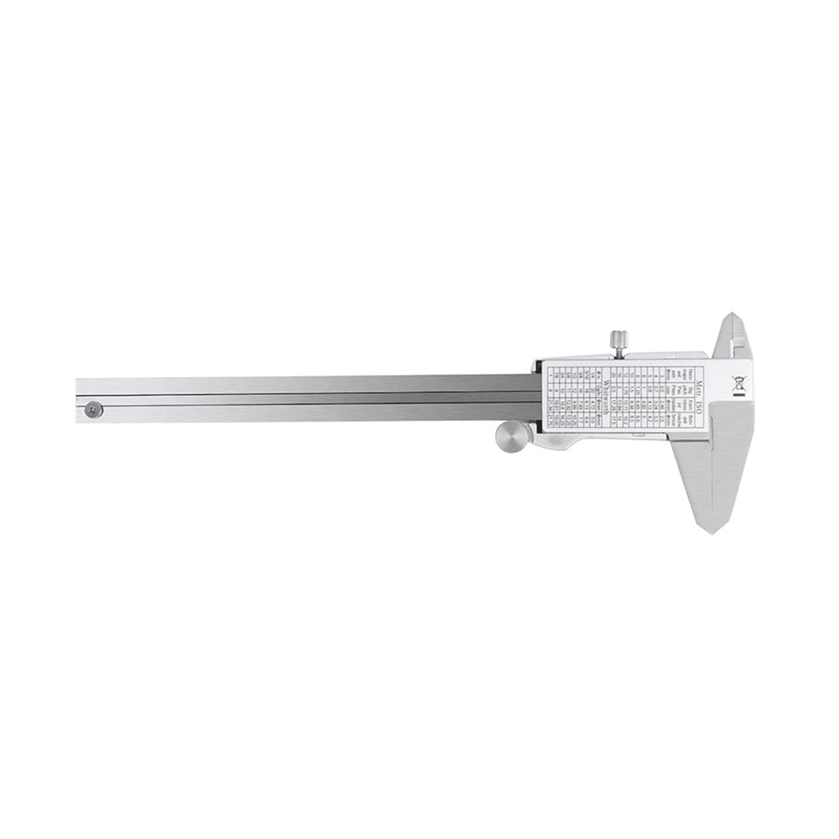 ET50 Spelling Stainless Steel Vernier Calipers with Fractions with Metal Digital Mixed Score Display