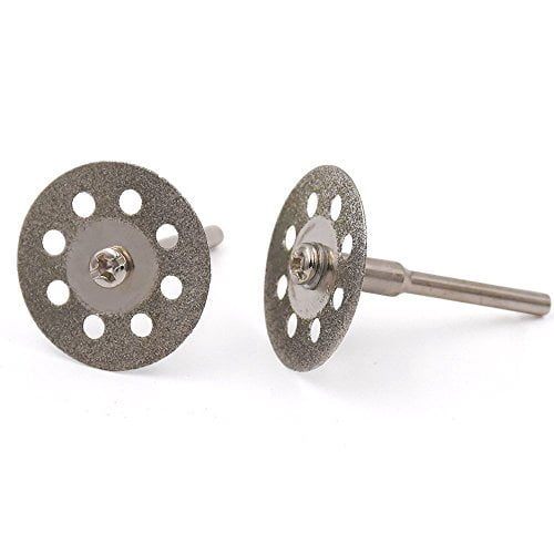 10 pcs Diamond Cutting Wheel Cut Off Discs Coated Rotary Tools W/Mandrel 30mm for Dremel