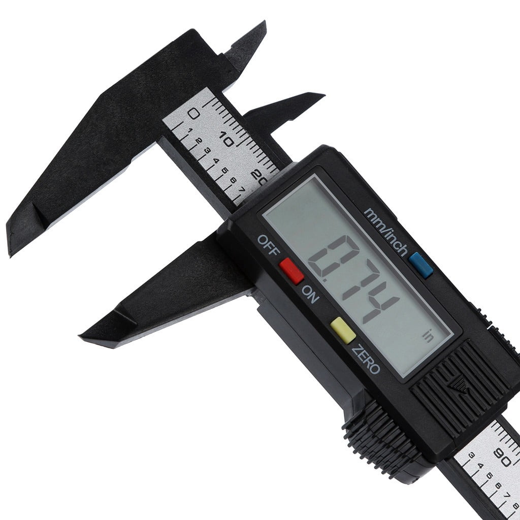 Digital Caliper, 0-6Inch Digital Vernier Caliper With Lcd Display, Black Caliper For Measuring Jewelry, Coins, Small Objects, H Style Black No Extra Charge