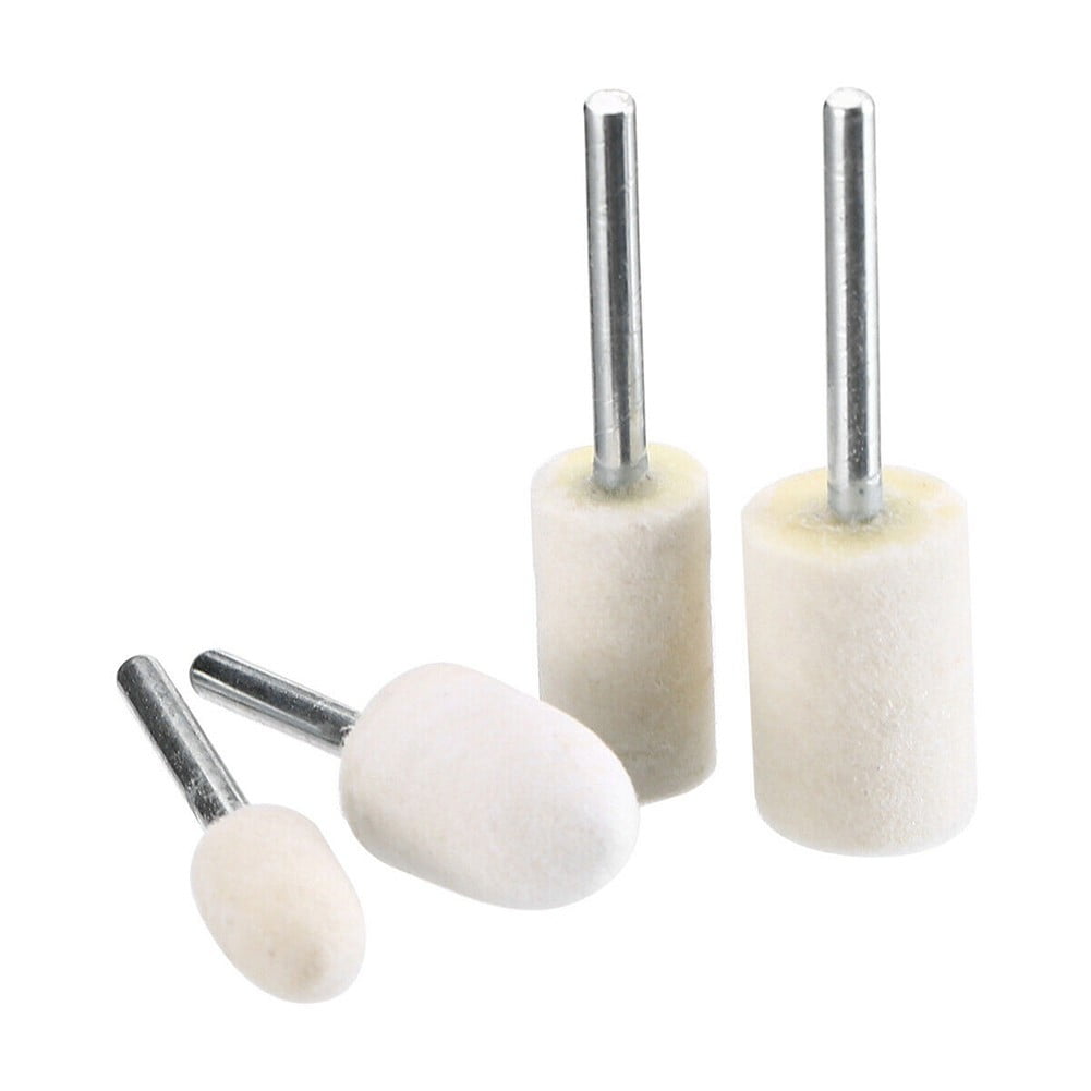 20Pcs Wool Felt Mounted Polishing Buffing Wheel Grinding Head For Drill Rotary Tool Shank Electric Grinding Accessories