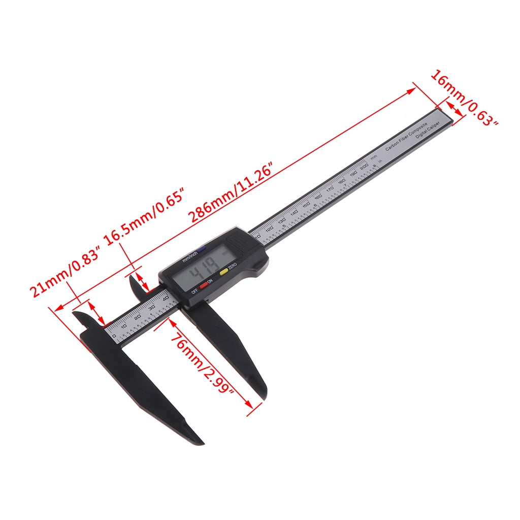 Apooke 0-8 Inch/200mm Electronic Digital Vernier Micrometer Caliper Inch/Millimeter/Fractions Large LCD Screen Measuring Tool