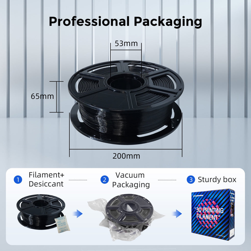 Flashforge PETG Filament 1.75mm, 1KG/2.2lbs PETG 3D Printer Filament, Burnt Titanium