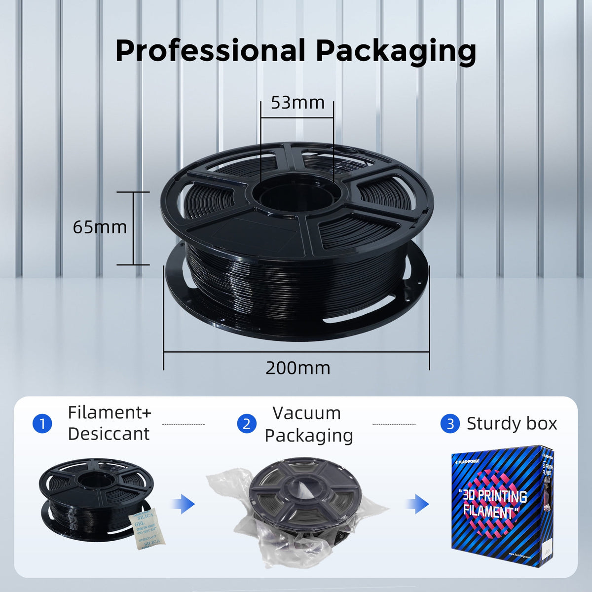 Flashforge PETG Filament 1.75mm, 1KG/2.2lbs PETG 3D Printer Filament, Burnt Titanium