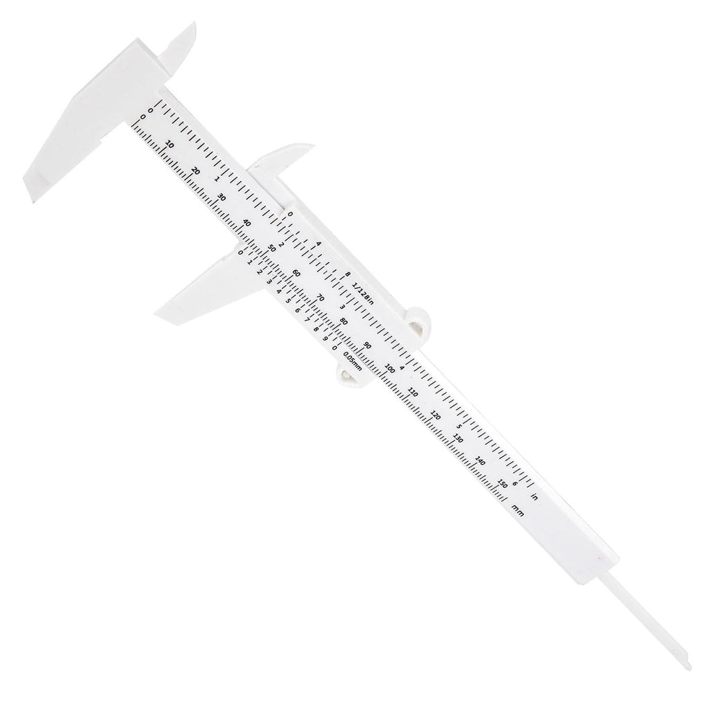 0-150Mm Vernier Calipers Double Rule Scale Plastic Depth Height Measure Tool Blue